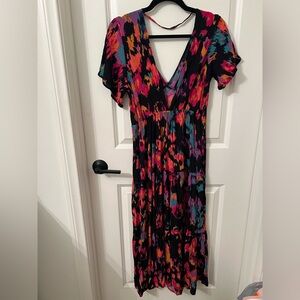 Colorful Abstract Women's maxi dress (no brand/size 17" P2P)